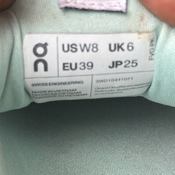 On Running Mint and Coral Sneakers - Picture 9 of 9